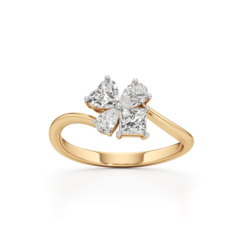 Golden Petal Whisper Ring