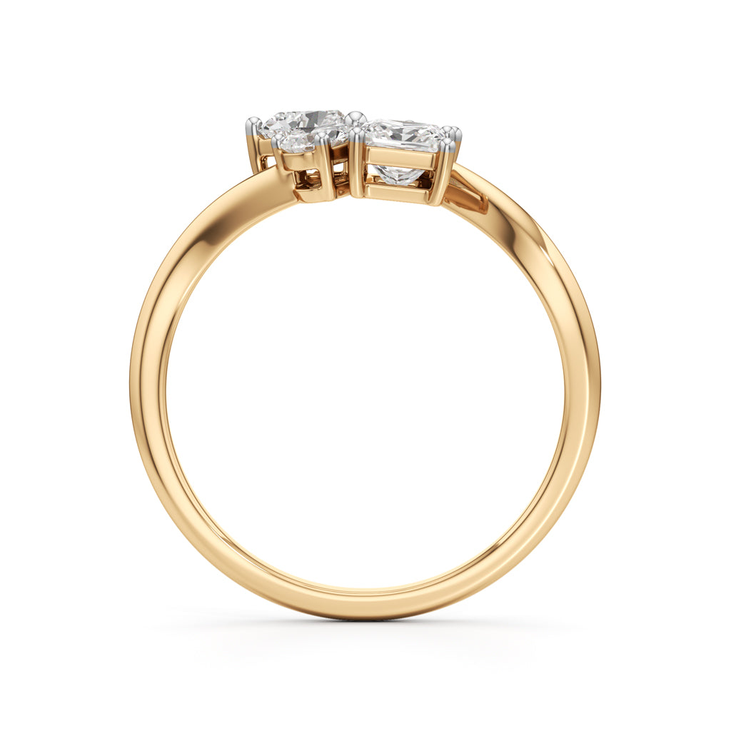 Golden Petal Whisper Ring