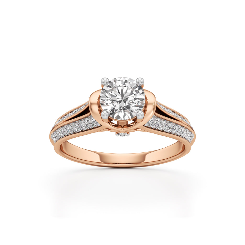 Split Shank Pave Engagement Ring
