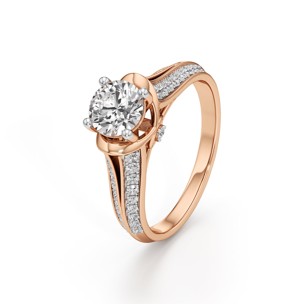 Split Shank Pave Engagement Ring