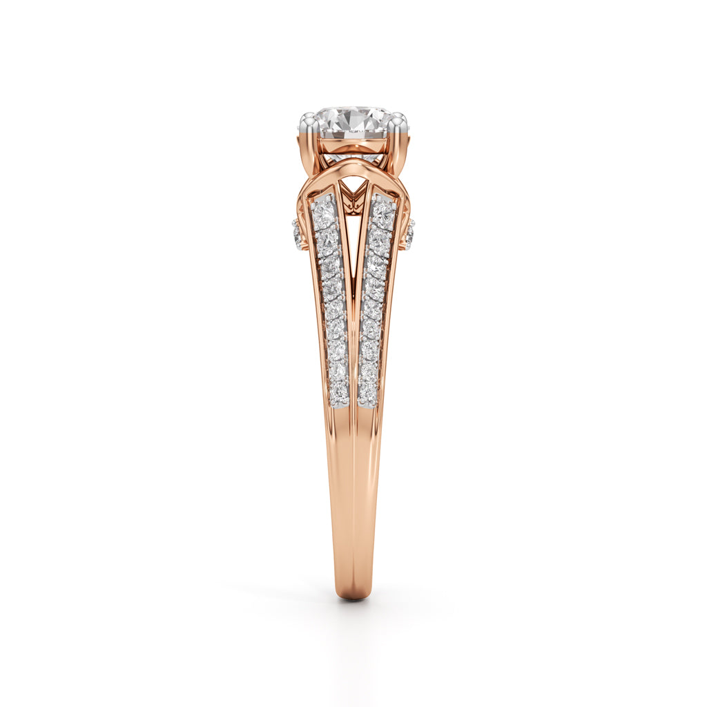 Split Shank Pave Engagement Ring