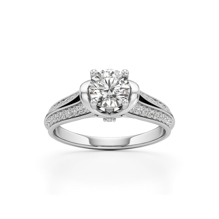 Split Shank Pave Engagement Ring