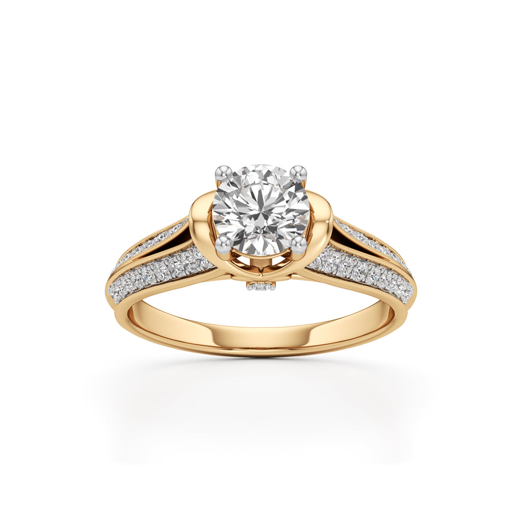 Split Shank Pave Engagement Ring