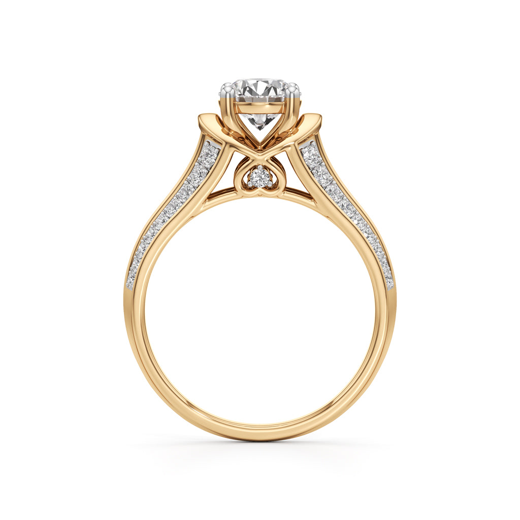 Split Shank Pave Engagement Ring