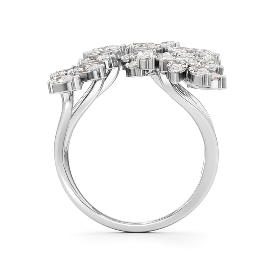 Whispering Leaves Diamond Statement Ring