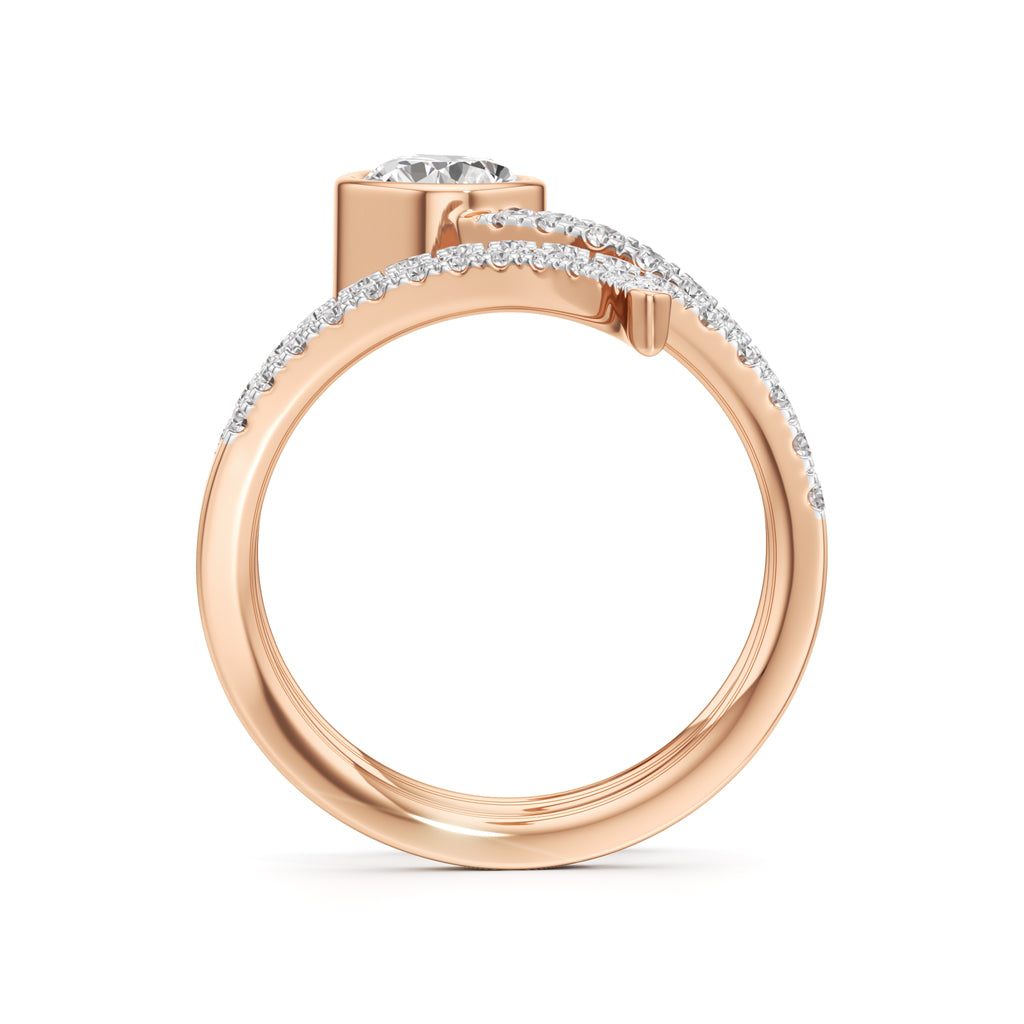 Dancing Pear Diamond Helix Ring