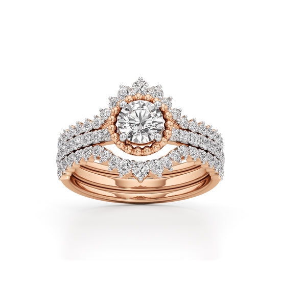 Starlight Crown Diamond Wedding Set