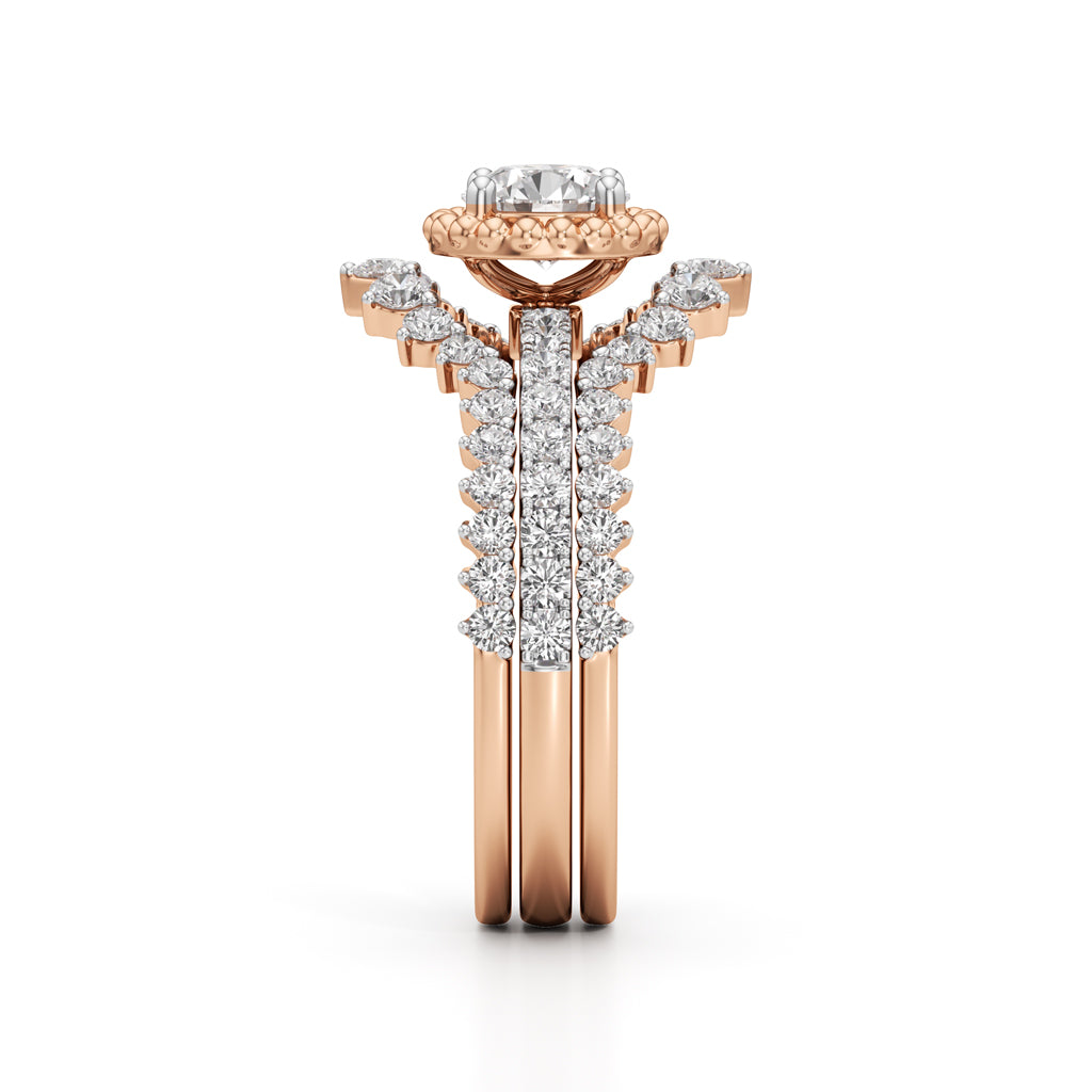 Starlight Crown Diamond Wedding Set
