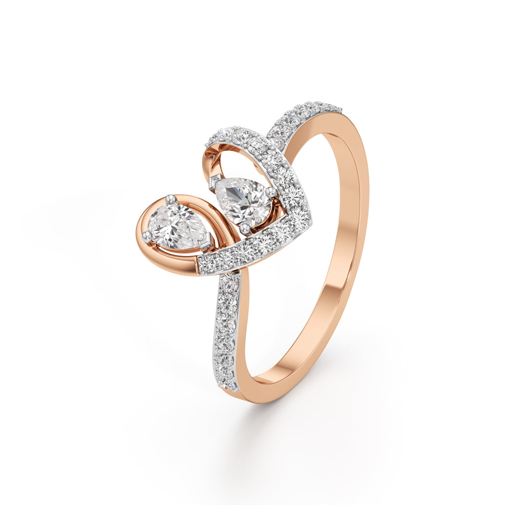 Lustre Pear and Whisper Ring