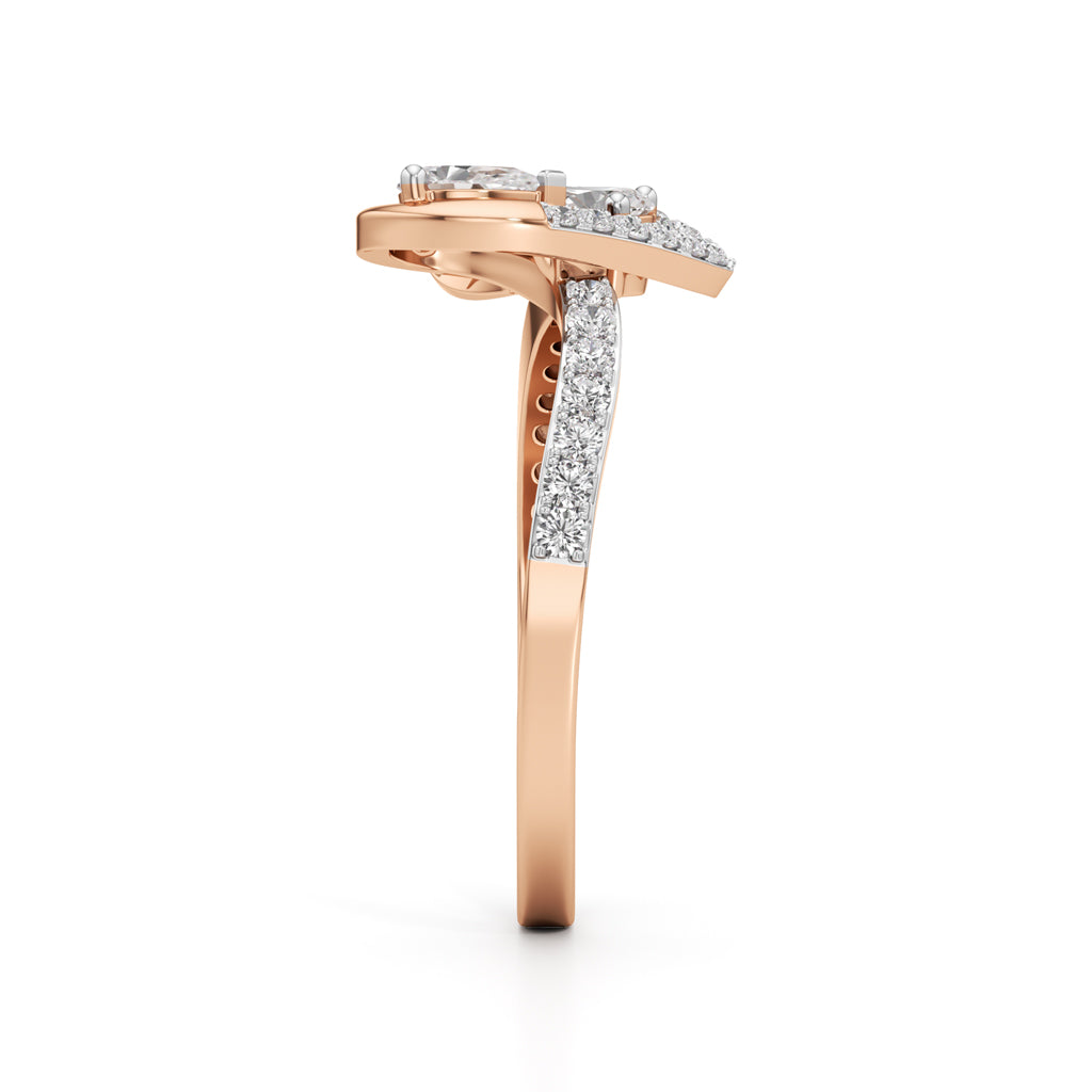 Lustre Pear and Whisper Ring