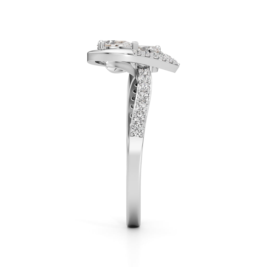 Lustre Pear and Whisper Ring