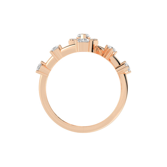 Twirlshine Marquise Spiral Gold Ring