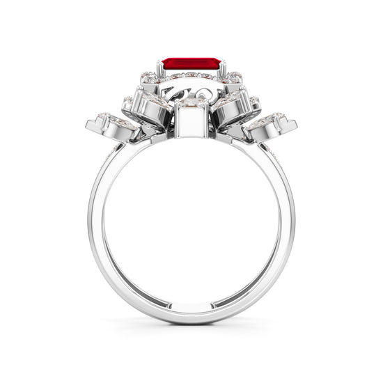 Crimson Bloom Luxe Ring