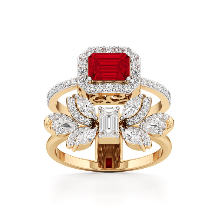 Crimson Bloom Luxe Ring