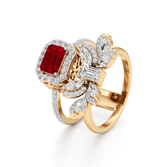 Crimson Bloom Luxe Ring