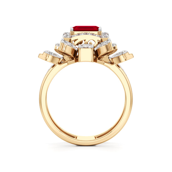 Crimson Bloom Luxe Ring