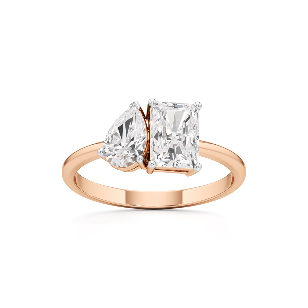 Duet Diamond Toi et Moi Ring