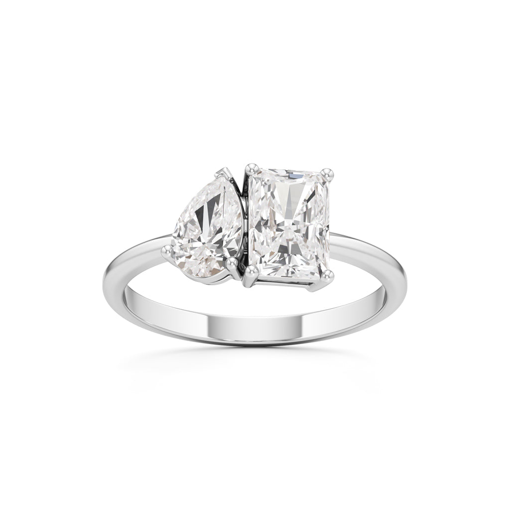 Duet Diamond Toi et Moi Ring