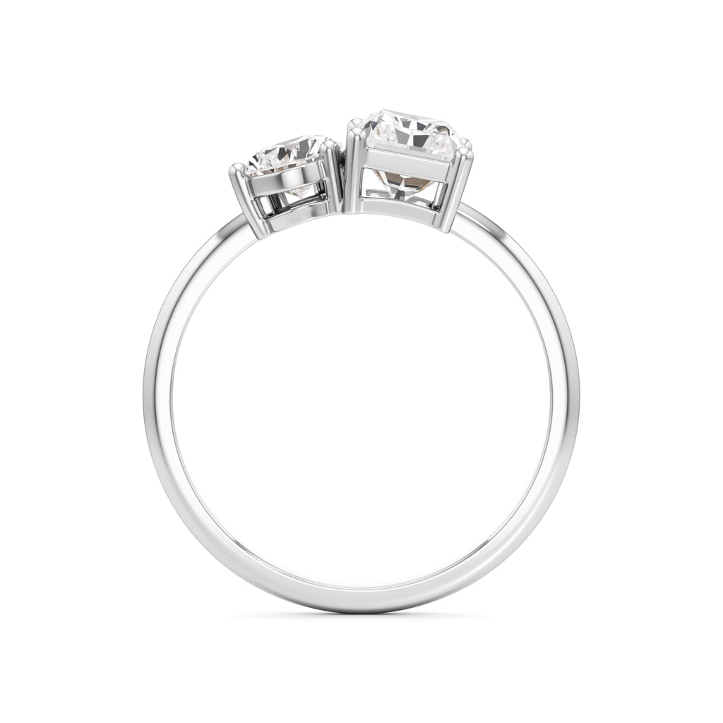 Duet Diamond Toi et Moi Ring
