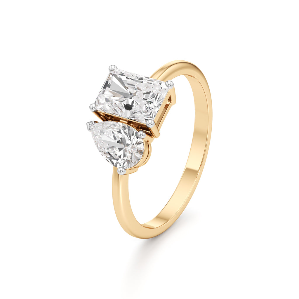 Duet Diamond Toi et Moi Ring