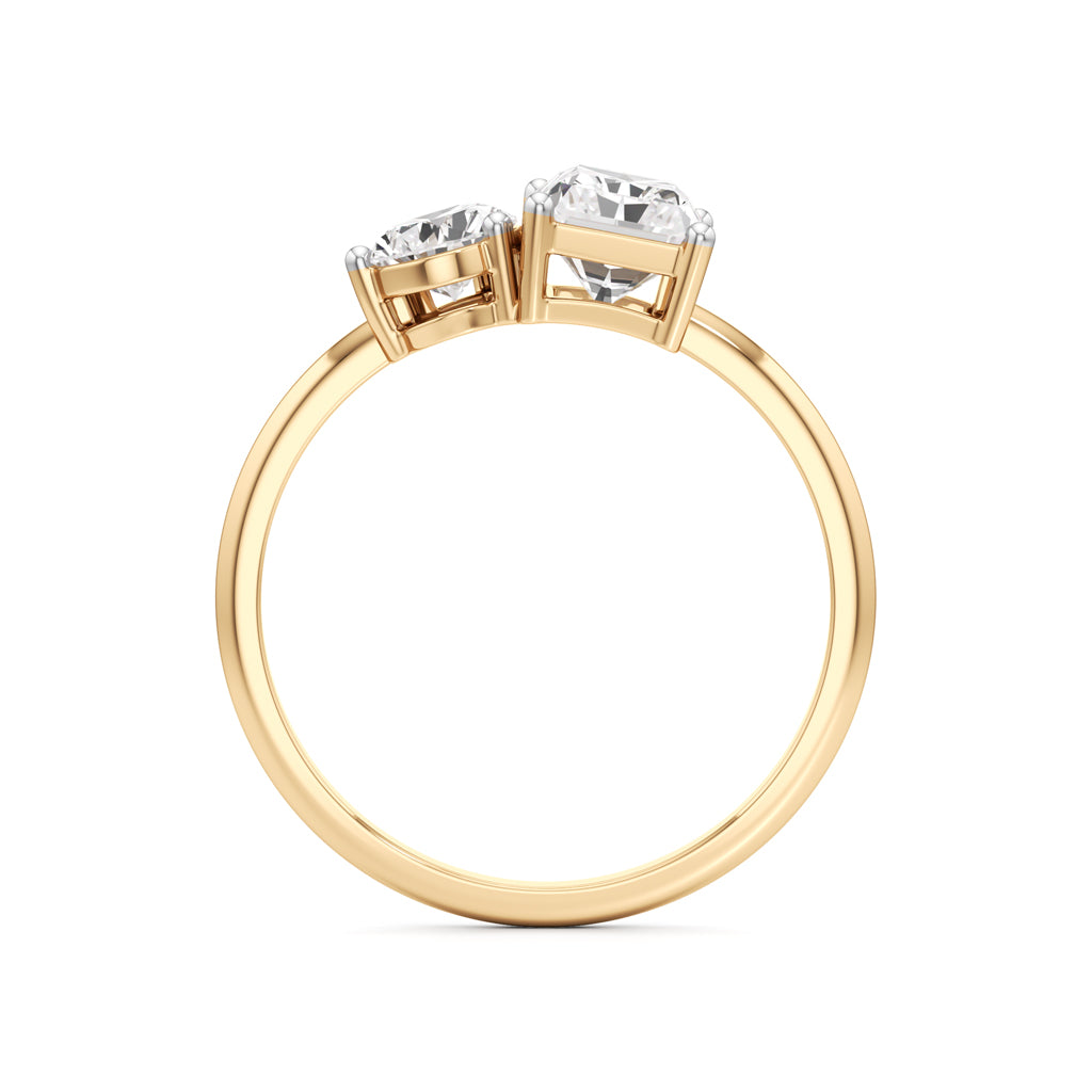 Duet Diamond Toi et Moi Ring