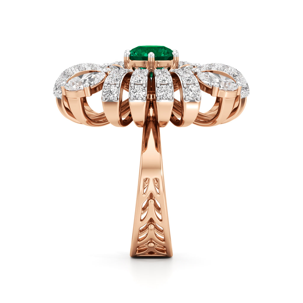 Grand Petal Diamond Ring
