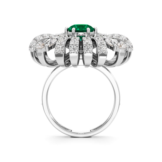 Grand Petal Diamond Ring