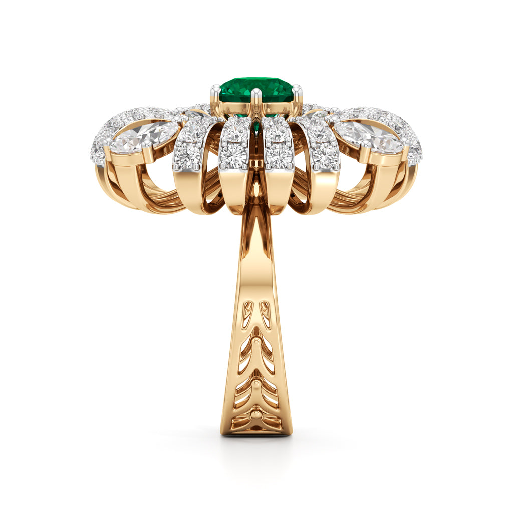 Grand Petal Diamond Ring