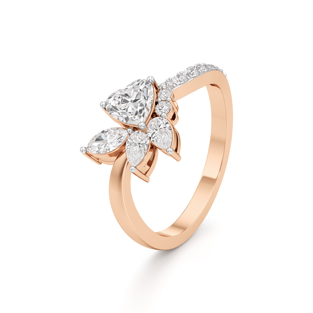 Whimsical Bloom Diamond Accent Ring