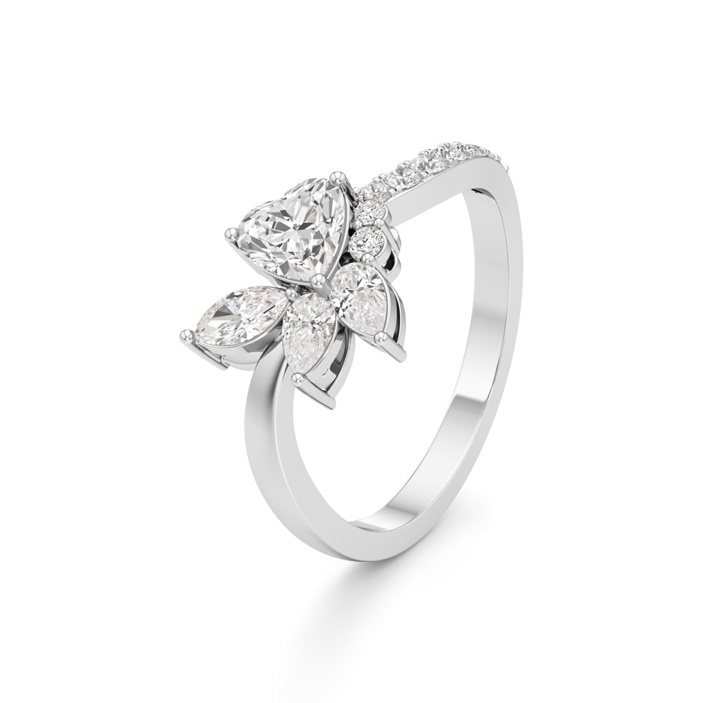 Whimsical Bloom Diamond Accent Ring