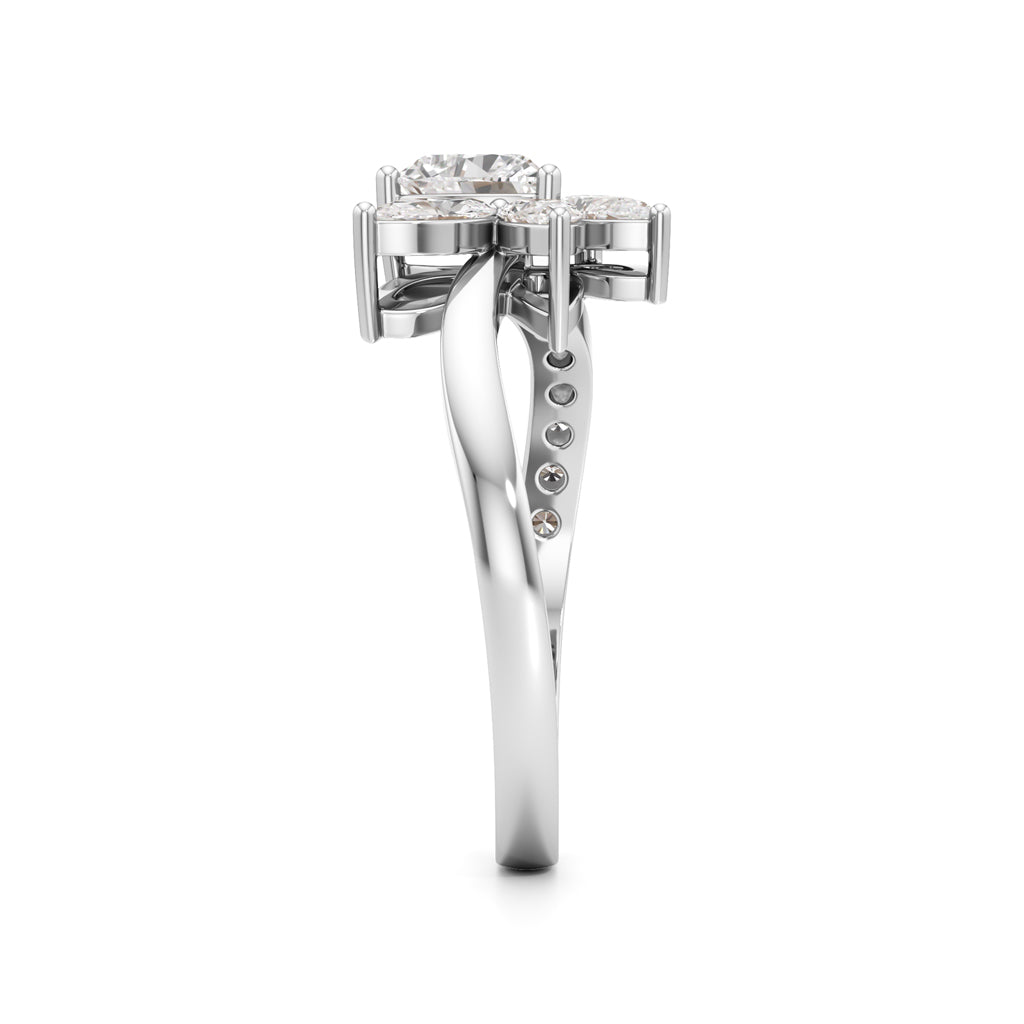 Whimsical Bloom Diamond Accent Ring