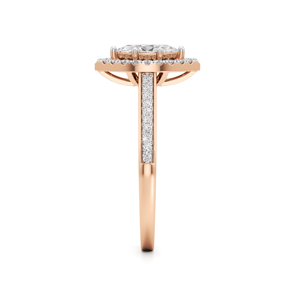 Marquise Brilliance Diamond Halo Ring