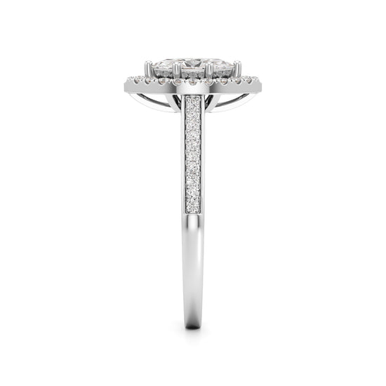 Marquise Brilliance Diamond Halo Ring