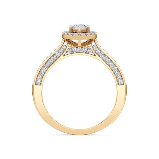 Marquise Brilliance Diamond Halo Ring