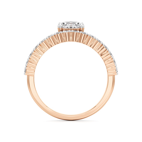 Graceful Embrace Oval Diamond Ring