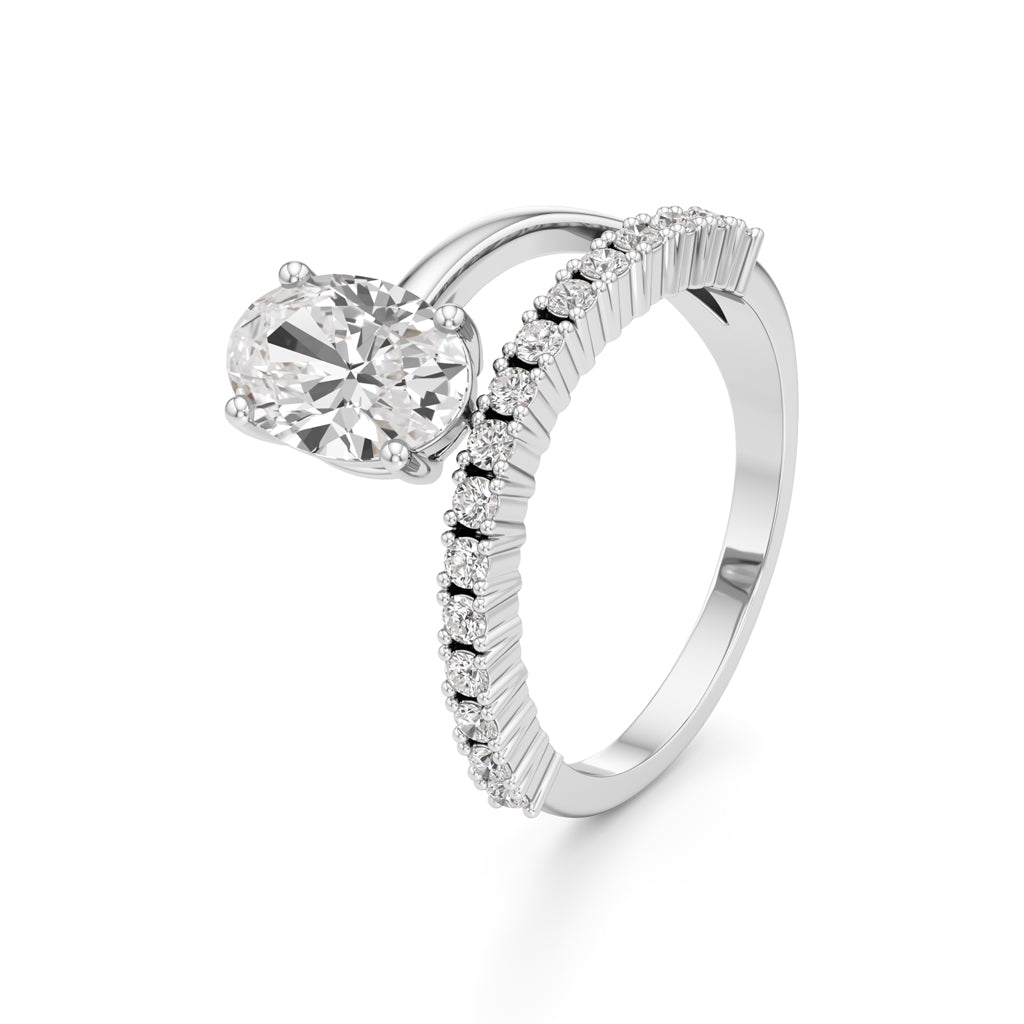 Graceful Embrace Oval Diamond Ring
