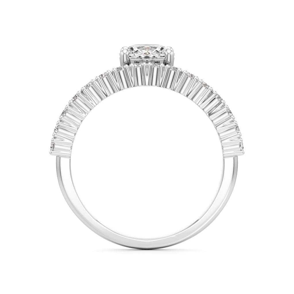 Graceful Embrace Oval Diamond Ring