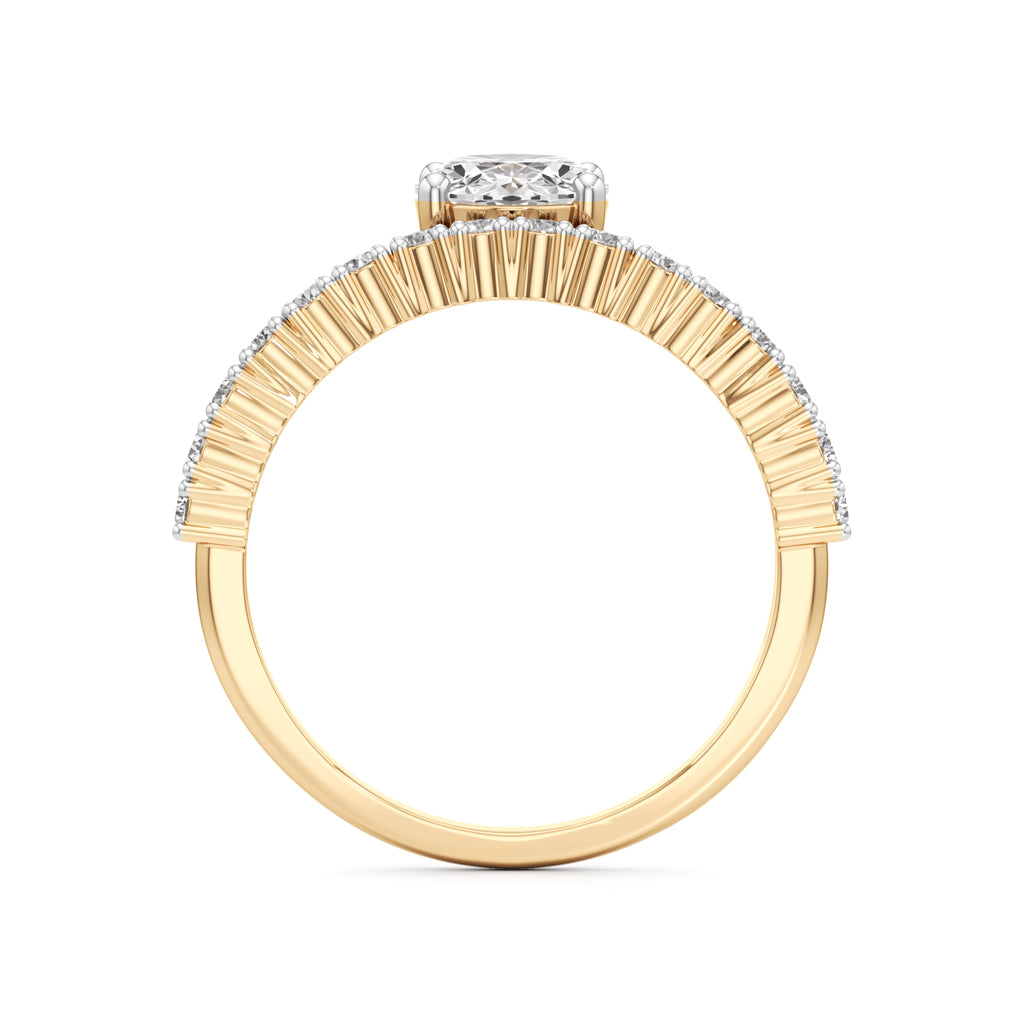 Graceful Embrace Oval Diamond Ring