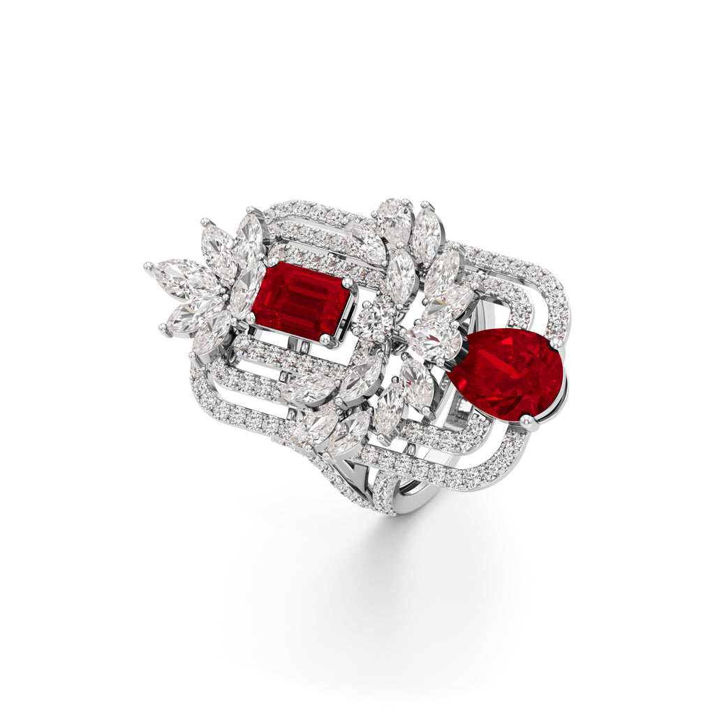 Ruby & Diamond Gemset Ring