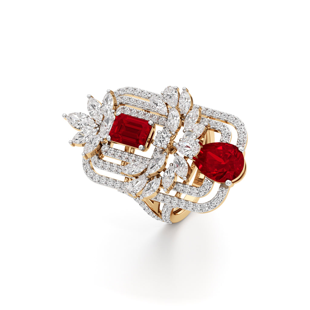 Ruby & Diamond Gemset Ring