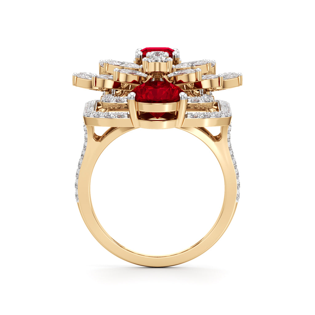 Ruby & Diamond Gemset Ring