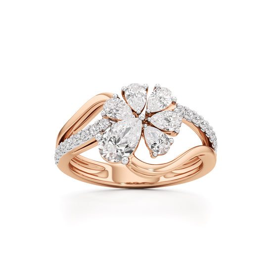Floral Diamond Flicker Ring