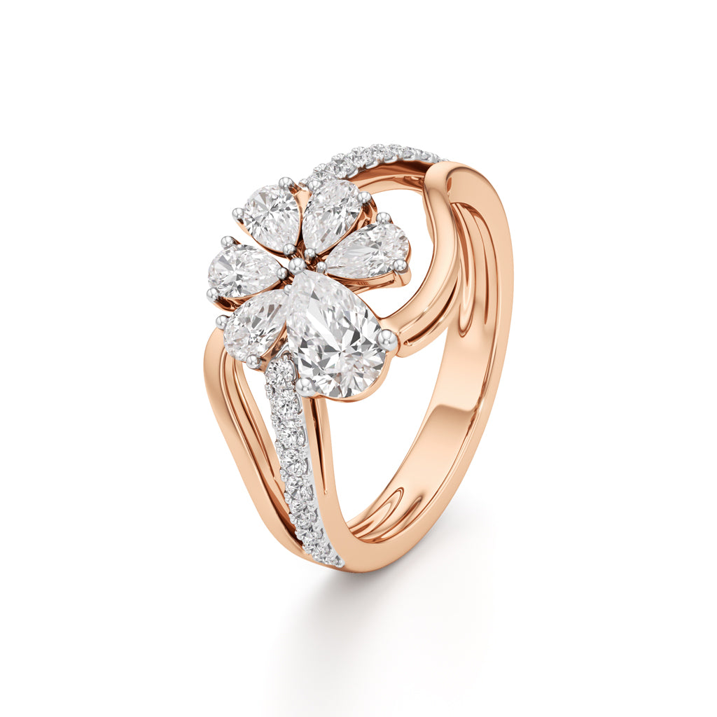 Floral Diamond Flicker Ring