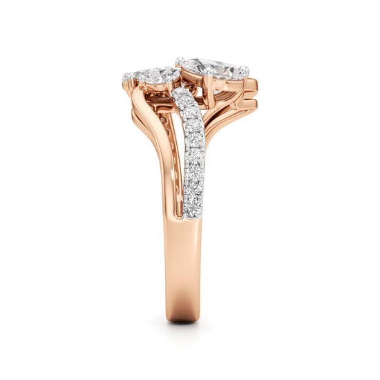 Floral Diamond Flicker Ring