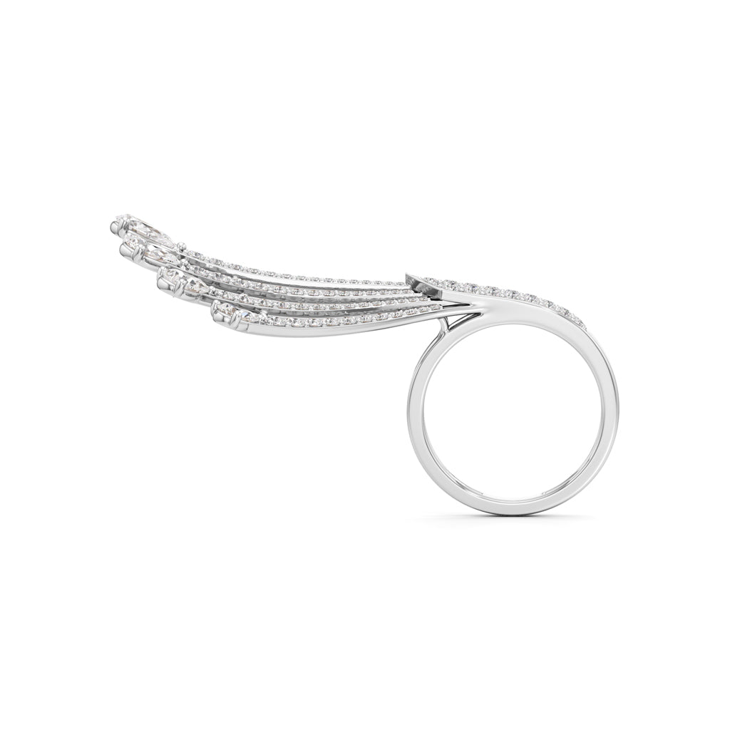 Diamond Fan Solstice Ring