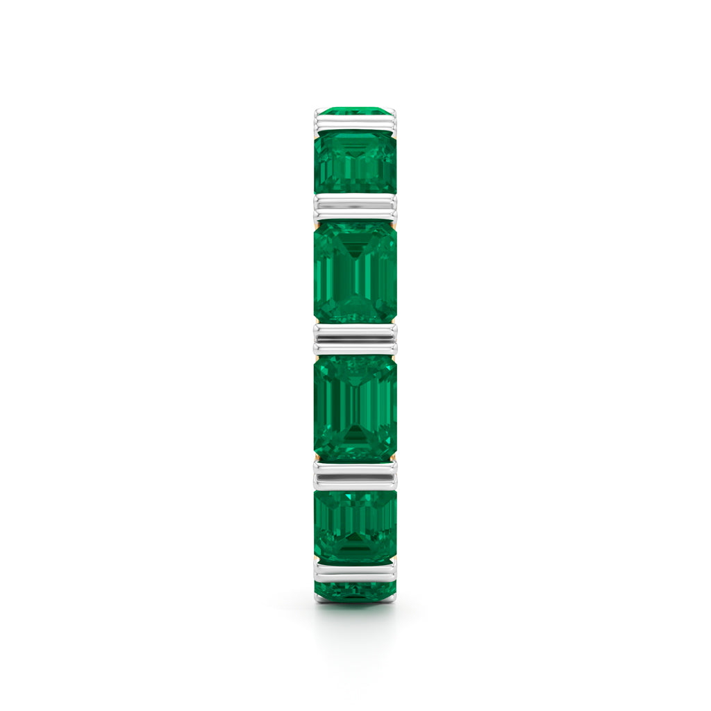 Emerald & Diamond Eternity Band