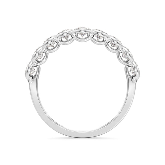 Scalloped Diamond Band