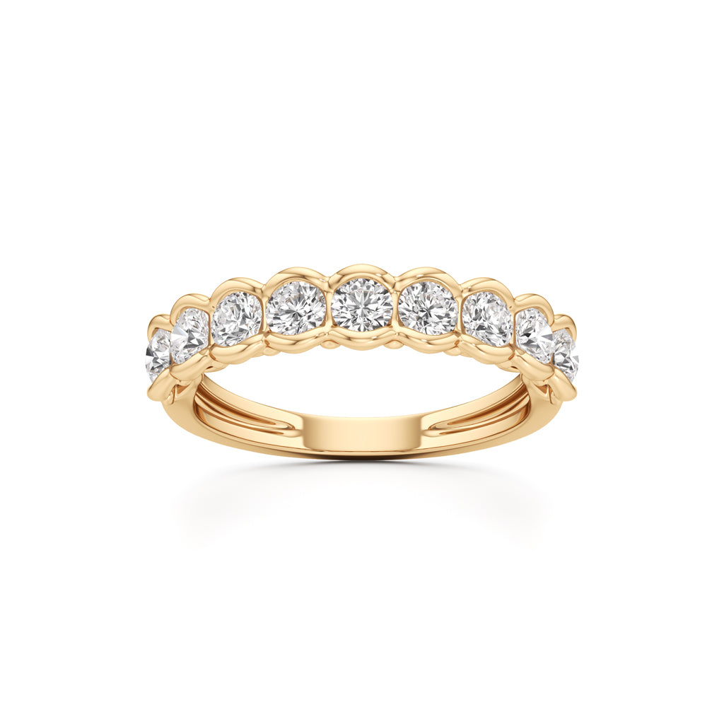 Scalloped Diamond Band