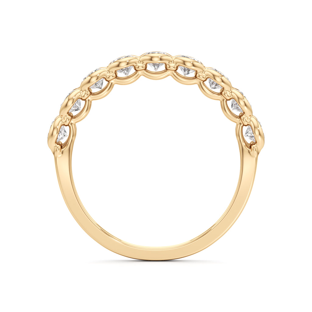 Scalloped Diamond Band