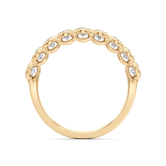 Scalloped Diamond Band